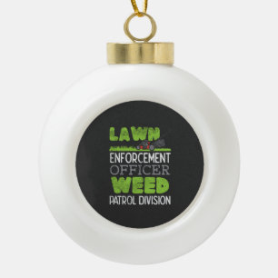 Lawn Mower  Ceramic Ball Christmas Ornament