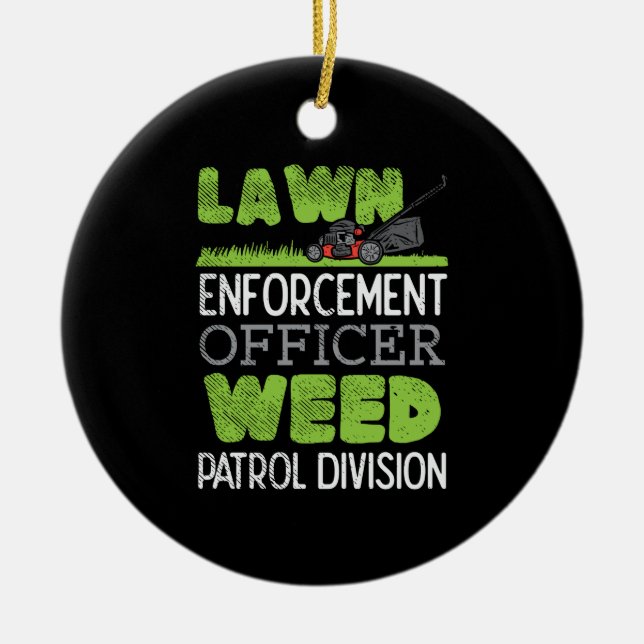 Lawn Mower Ceramic Ornament (Front)