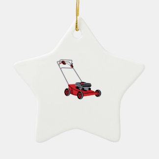 LAWN MOWER CERAMIC ORNAMENT