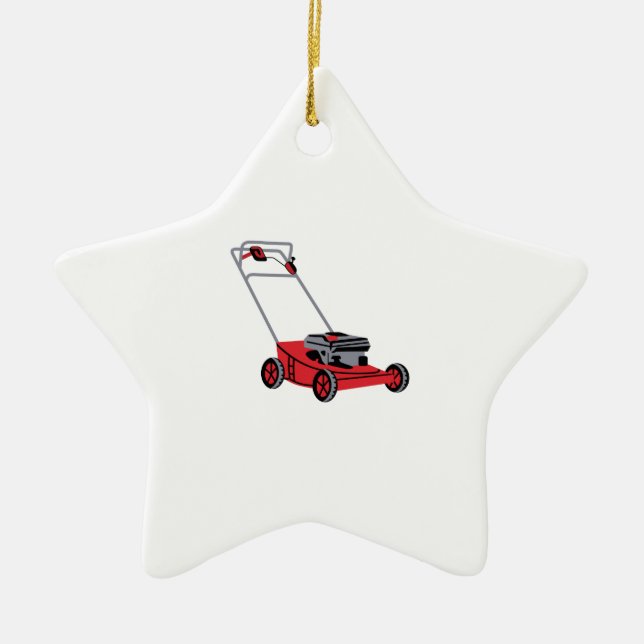 LAWN MOWER CERAMIC ORNAMENT (Front)