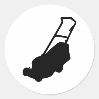 Lawn mower classic round sticker
