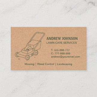 Lawn Mower Drawing, Lawn Mowing Business Card