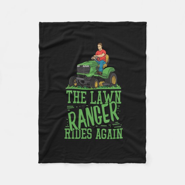 Lawn Mower Fleece Blanket (Front)