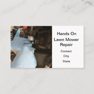 Lawn Mower Fuel System Repair Business Card