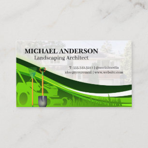 Lawn Mower Garden Tools Residential Landscape Business Card