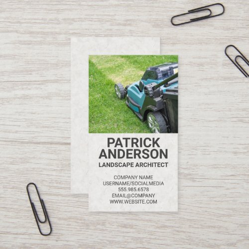 Lawn Mower  Gardener Business Card