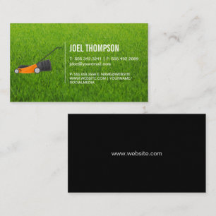 Lawn Mower Grass Business Card