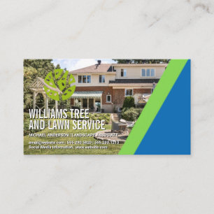 Lawn Mower Grass Cutting Landscape Logo Busine Business Card