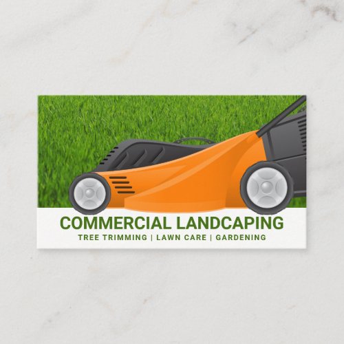 Lawn Mower  Grass Cutting  Landscaper Business Card