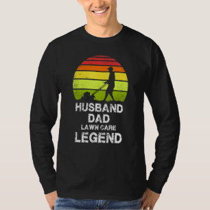 Lawn Mower Grass Gardening - Husband Dad Lawn Care T-Shirt