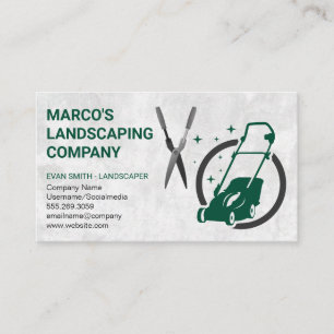 Lawn Mower Hedge Clippers Business Card