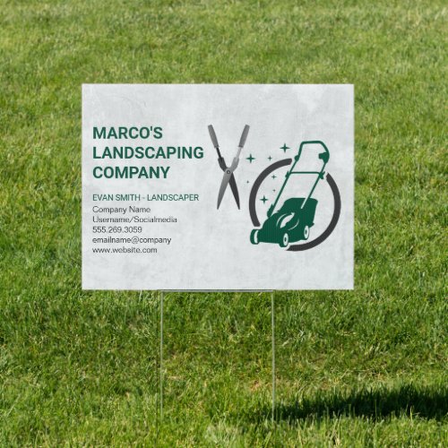 Lawn Mower  Hedge Clippers Sign