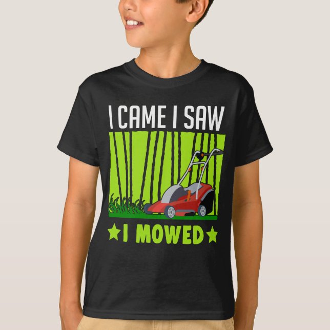 Lawn Mower Humor Landscaper Janitor Joke T-Shirt (Front)