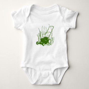 Lawn Mower Infant One Piece Baby Romper Bodysuit by lildaveycross at Zazzle