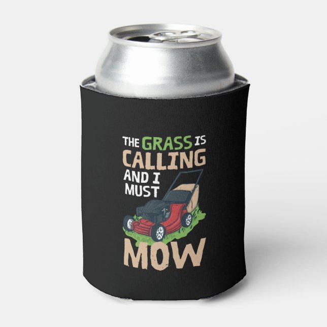 Lawn Mower Lawn Care Can Cooler (Can Front)