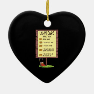 Lawn Mower - Lawn Care Hourly Rate Ceramic Ornament