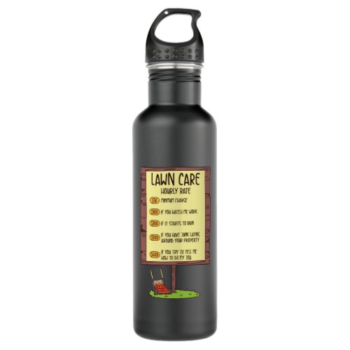 Lawn Mower _ Lawn Care Hourly Rate Stainless Steel Water Bottle