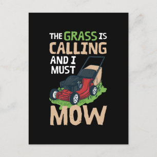 Lawn Mower Lawn Care Postcard