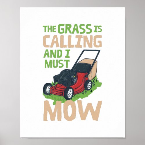 Lawn Mower Lawn Care Poster