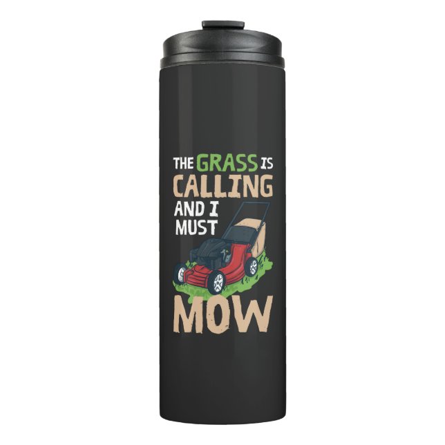 Lawn Mower Lawn Care Thermal Tumbler (Front)