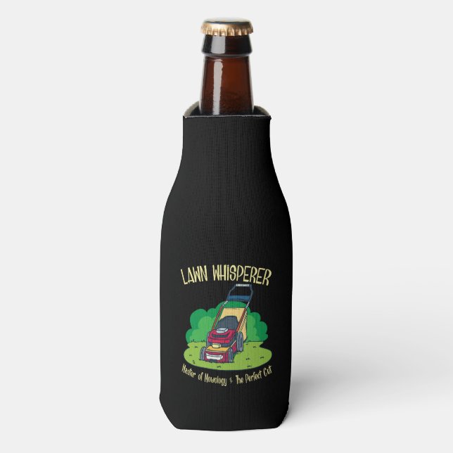 Lawn Mower - Lawn Whisperer Bottle Cooler (Bottle Front)