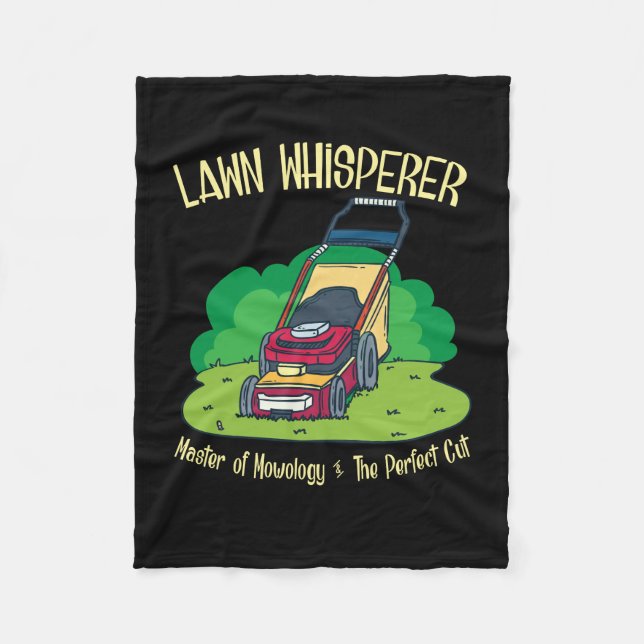Lawn Mower - Lawn Whisperer Fleece Blanket (Front)