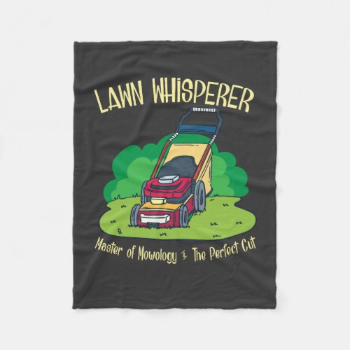 Lawn Mower _ Lawn Whisperer Fleece Blanket