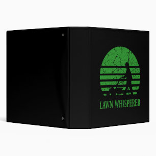 Lawn Mower Lawn Whisperer Gardener Gift 3 Ring Binder