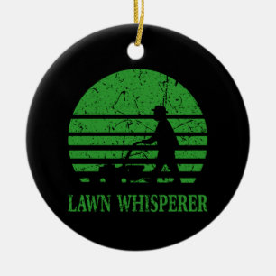 Lawn Mower Lawn Whisperer Gardener Gift Ceramic Ornament