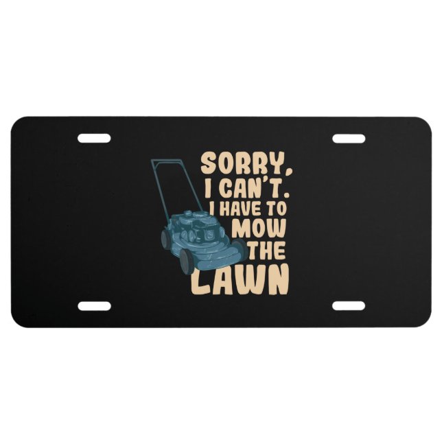 Lawn Mower License Plate (Front)