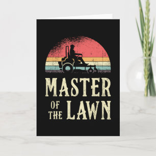 Lawn Mower Master Of The Lawn Garden Lawn Mowing Card