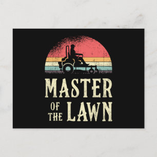 Lawn Mower Master Of The Lawn Garden Lawn Mowing Postcard