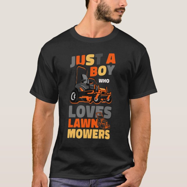 Lawn Mower Mowing Dad Father Landscaper Tractor Ju T-Shirt (Front)