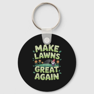 Lawn Mower Novelty For Men Women Kids Landscaper L Keychain