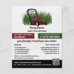 Lawn-Mower on Grass, Lawn Care Services Flyer<br><div class="desc">Lawn-Mower on Grass,  Lawn Care Services Advertising Flyer by The Business Card Store.</div>