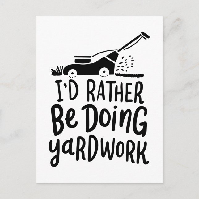 Lawn Mower Postcard (Front)