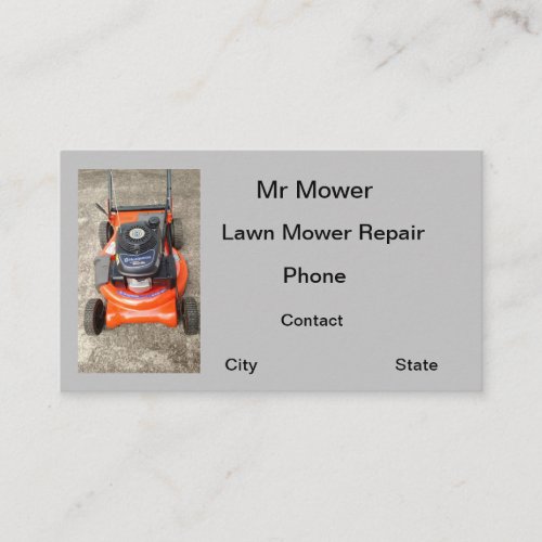 Lawn Mower Repair Business Card
