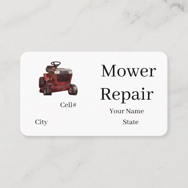 Lawn Mower Repair Business Card (Front)