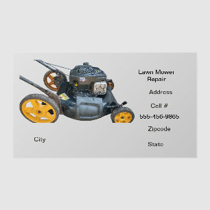 Lawn Mower Repair Business Card Clear Business Cards