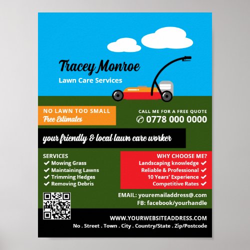 Lawn_Mower Scene Lawn Care Services Poster