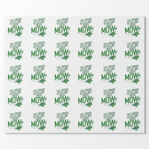 Lawn Mower Wrapping Paper