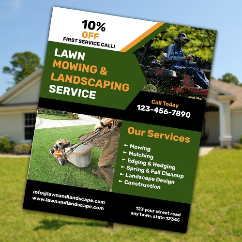 Lawn Mowing and Landscape Services Flyer
