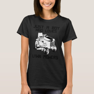 Lawn Mowing  Boys Kids Lawn Mower Farm Gardening T-Shirt