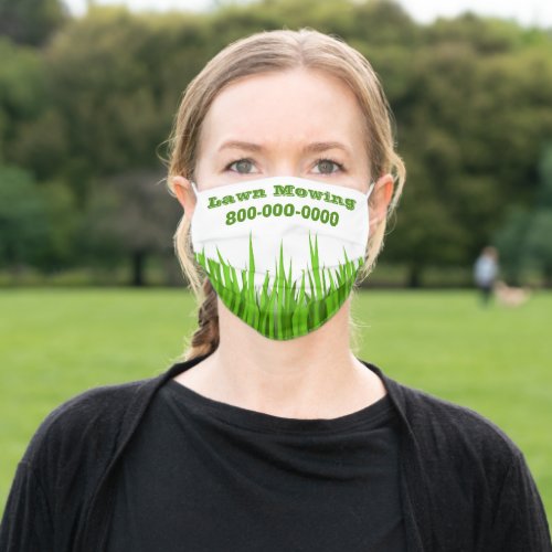Lawn Mowing Business Adult Cloth Face Mask