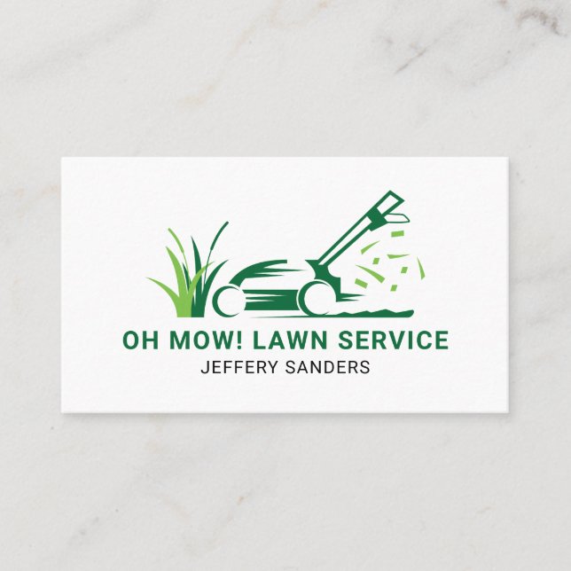Lawn Mowing Business Card (Front)