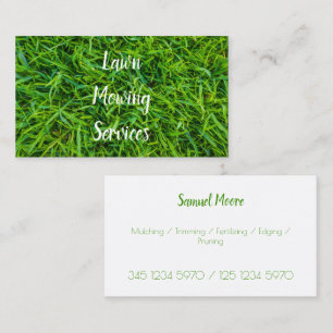 Lawn Mowing Business Card