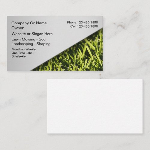 Lawn Mowing Business Cards