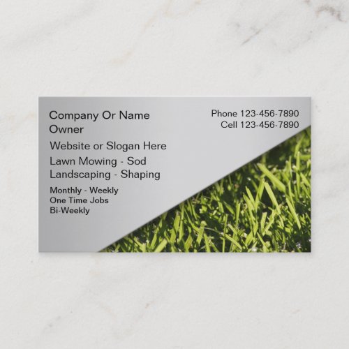 Lawn Mowing Business Cards