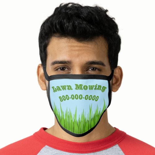 Lawn Mowing Business Face Mask