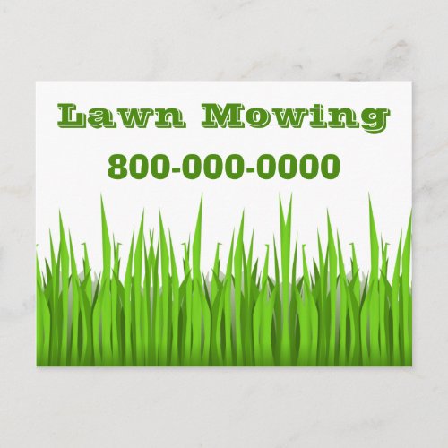 Lawn Mowing Business Postcard